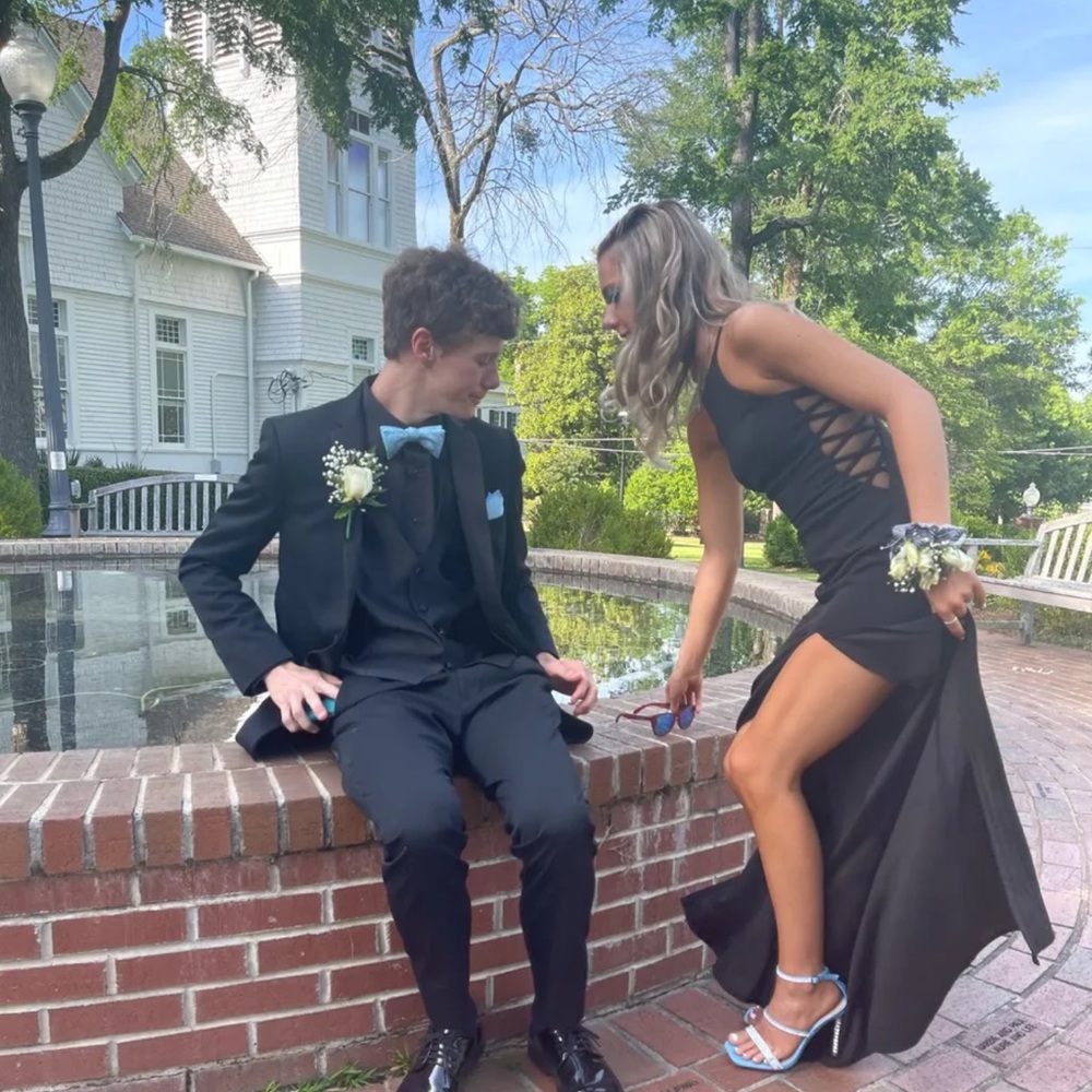 B Darlin Black Cutout Dress